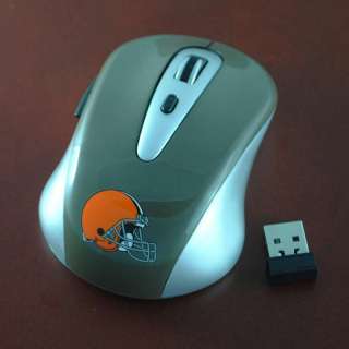 Cleveland Browns USB Wireless Optical Mouse for Laptop & PC Computer 