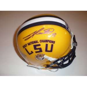   Autographed/Hand Signed Lsu Tigers Mini Helmet Sports Collectibles