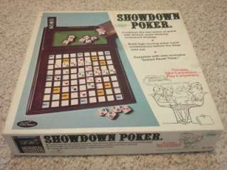 Vintage Family Board Game SHOWDOWN POKER Crossword Dice  