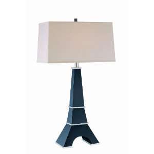 Lite Source LS 21410 Eiffel Table Lamp, Dark Walnut And Silver with 