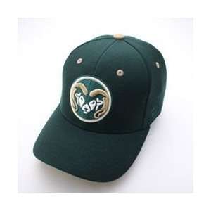  Colorado State Rams Circle Ram Logo Fitted Hat (Green 