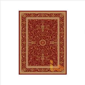 Silk Road Dwali Red Contemporary Rectangular Rug Size 53 x 73