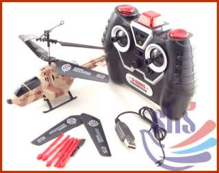3CH Channels Radio Remote RC Helicopter Missle Shooting  