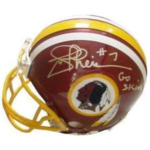 Signed Joe Theismann Mini Helmet   Replica   Autographed NFL Mini 