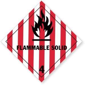  Flammable Solid Vinyl, 4 x 4