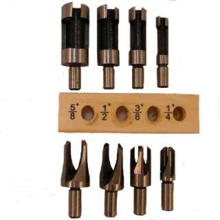 Wood Plug Cutter 8 Pc Set Woodworking Tools 40458 844699044583  