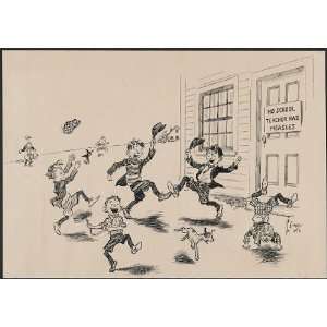  Cartoon,boys dancing,Schoolhouse,1914,Percy Crosby
