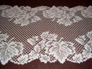 IVORY CREME TABLE RUNNER LACE 90 X 14 LEAF MESH CTRL230  
