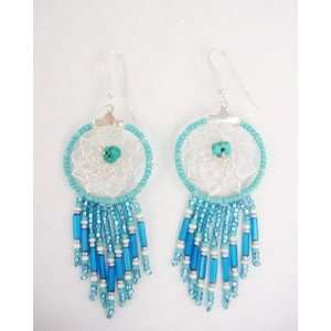  Dream Catcher Earrings with Turquoise 
