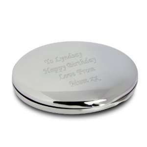  Personalized Engraved Compact Mirror   Birthday present 