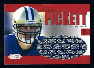 CODY PICKETT WASHINGTON HUSKIES 2004 AUTO /600 RC  