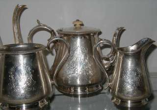 Antique Sheffield Silver Tea Set by James Dixon & Sons  