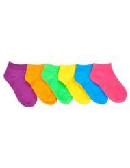 XOXO Neon Dream 6 Pack Low Cut Socks (Sizes 4   6)