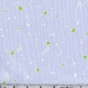  45 Wide Sleepytime Shooting Stars Blue/Green Fabric By 
