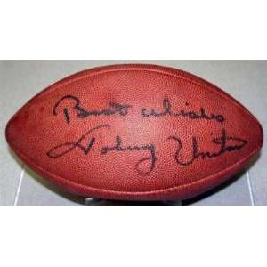  Johnny Unitas Signed Football   Psa Coa Hof   Autographed 