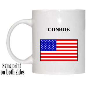  US Flag   Conroe, Texas (TX) Mug 