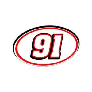    91 Number   Jersey Nascar Racing Window Bumper Sticker Automotive