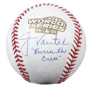  Jason Varitek Signed 2004 World Series Baseball w/ Reverse 