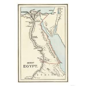  Map of Ancient Egypt Premium Poster Print, 24x32