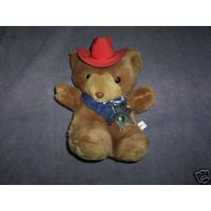  SHERIFF STUFFED BEAR WITH TEXAS BADGE & HAT ABOUT 9 