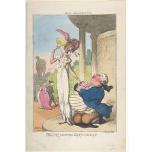    Thomas Rowlandson   24 x 36 inches   Dropsy Courting Consumption