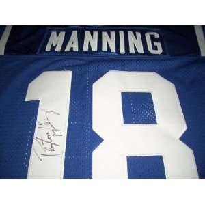   Authentic Peyton Manning Autograph Home Blue Indianapolis Colts Jersey