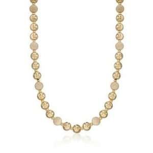  Italian Sparkle Bead Station Necklace In Vermeil Jewelry