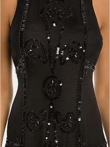 NWT WOMEN GUESS MARCIANO BLACK COCTAIL BEADED DRESS S 0  