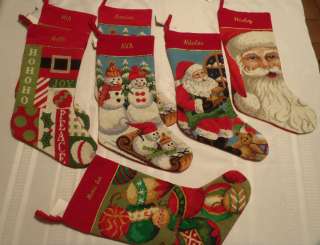 North Pole Trading Company christmas stocking needlepoint embroidered 