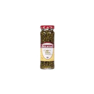 Delicias Capers Nonpareil In Vinegar (Economy Case Pack) 3.5 Oz Jar 