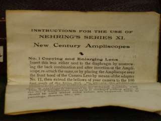 Antique Nehring series 2 supplemental lenses in case  