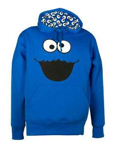 COOKIE MONSTER Sesame Street Blue Hoodie Top  All sizes  