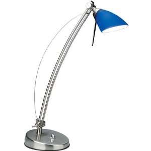  New Corby Blue Glass 21.5H Table Desk Lamp with Bulb 