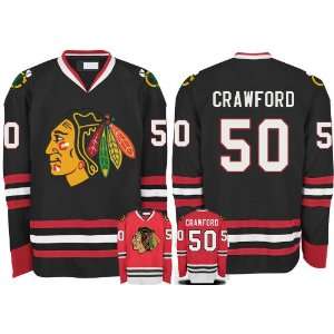  Blackhawks Authentic NHL Jerseys Corey Crawford BLACK Hockey Jersey 