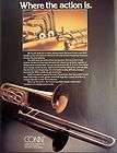 1980 CONN 83H double in line rotor Trombone photo ad