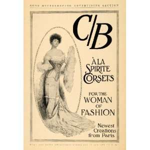  1906 Ad C/B A La Spirite Corsets Victorian Fashion 
