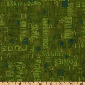  44 Wide Where The Boyz Are Super Heroes Green Fabric By 