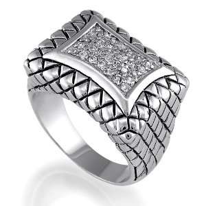   Rectangular Shape Fancy Ring   Womens Fashion Right Hand Ring Size 5