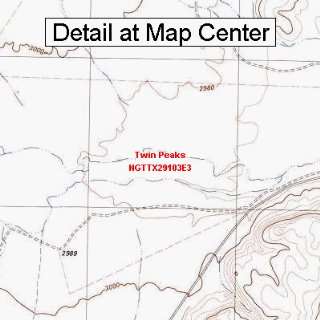  USGS Topographic Quadrangle Map   Twin Peaks, Texas 