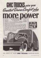 1941 GMC Trucks Semi & Trailer Art vintage print ad  