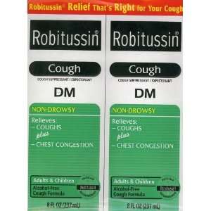  Robitussin Cough DM Medicine (2 x 8 oz packs) Health 