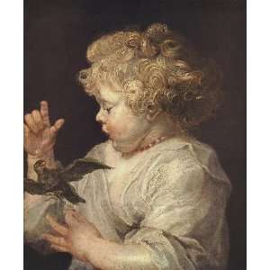   painting name Boy with Bird, by Rubens Pieter Paul