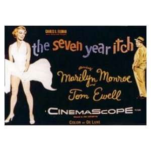 SEVEN YEAR ITCH   MONROE   VINTAGE MOVIE POSTER(Size 26 