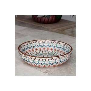  NOVICA Ceramic bowl, Autumn Daisy