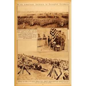  1922 Rotogravure American Soldiers Germany Army Rhine 