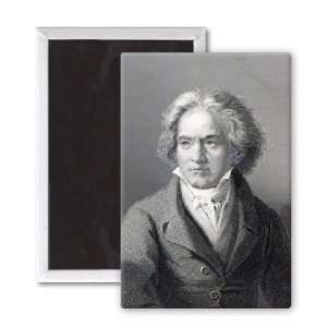 Ludwig van Beethoven, engraved by William   3x2 inch Fridge Magnet 