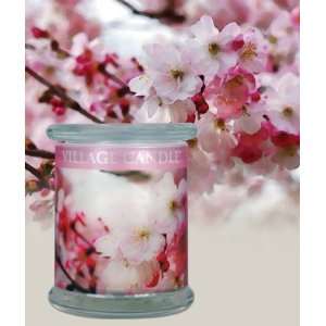   . Cherry Blossom Radiance Wooden Wick Village Candle
