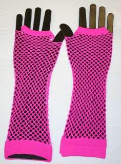 80s Long Neon Fingerless Gloves  a great accessory to complete your 