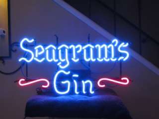 Seagrams 7 Gin 2 Color Neon Light Bar Sign USA MADE NEW  