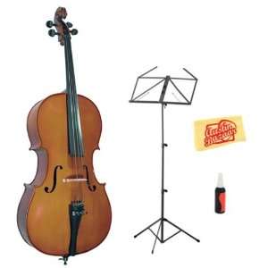  Cremona SC 100 Premier 3/4 Size Cello Bundle with Music 